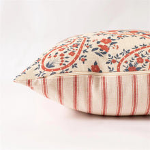 Load image into Gallery viewer, Flowers + Stripes Pillow
