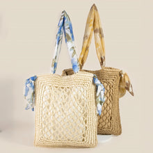 Load image into Gallery viewer, Tropical Bandana Strap Straw Bags
