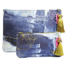 Load image into Gallery viewer, Sapphire Swirl Tassel Pouch ~ Large
